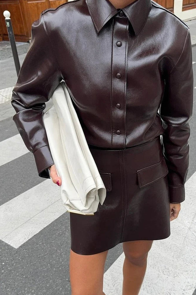 Verona Leather Co-Ord Set