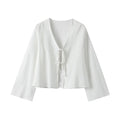Sicily Front-Tie Linen Top