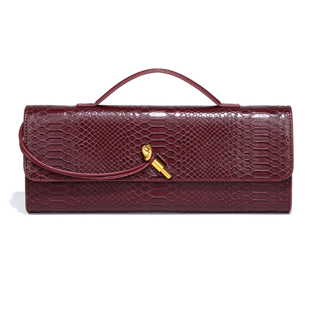 Bergamo Clutch in Croc