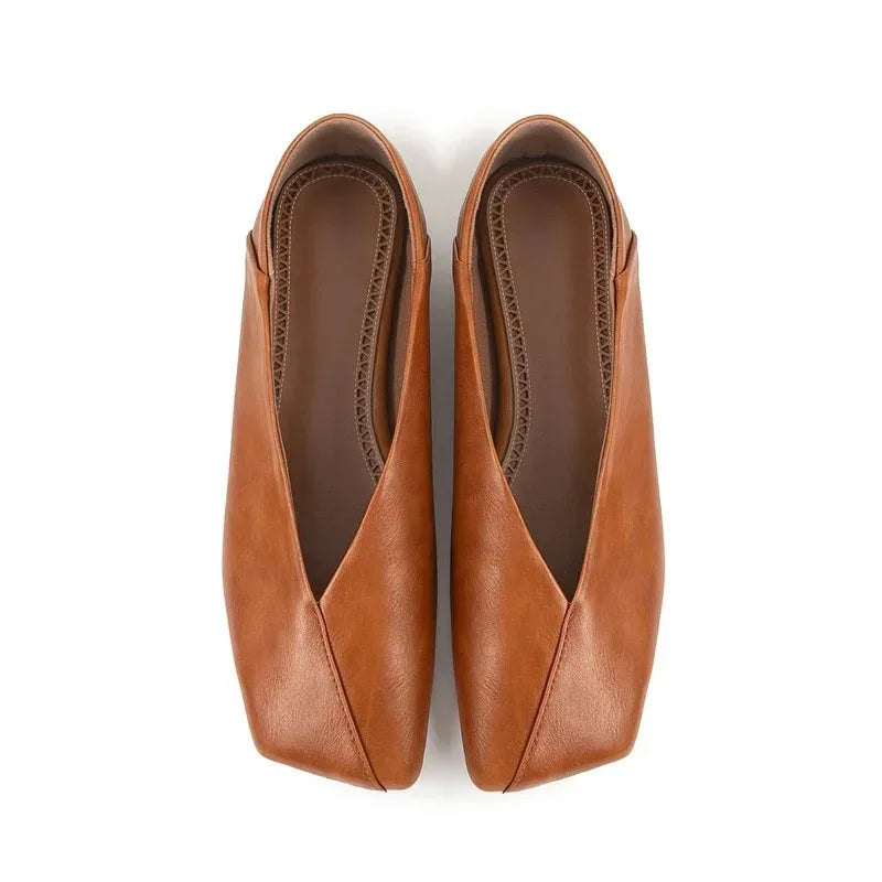 Moreno Italia Square-Toe Ballet Flats