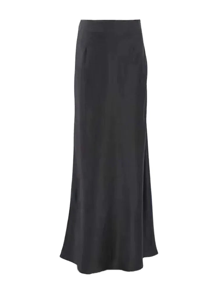 Diana Tricot Satin Maxi Skirt