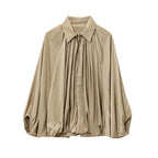 Maven Satin Pleated Bomber
