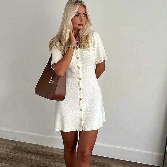 Diana Tricot Ribbed Knit Dress