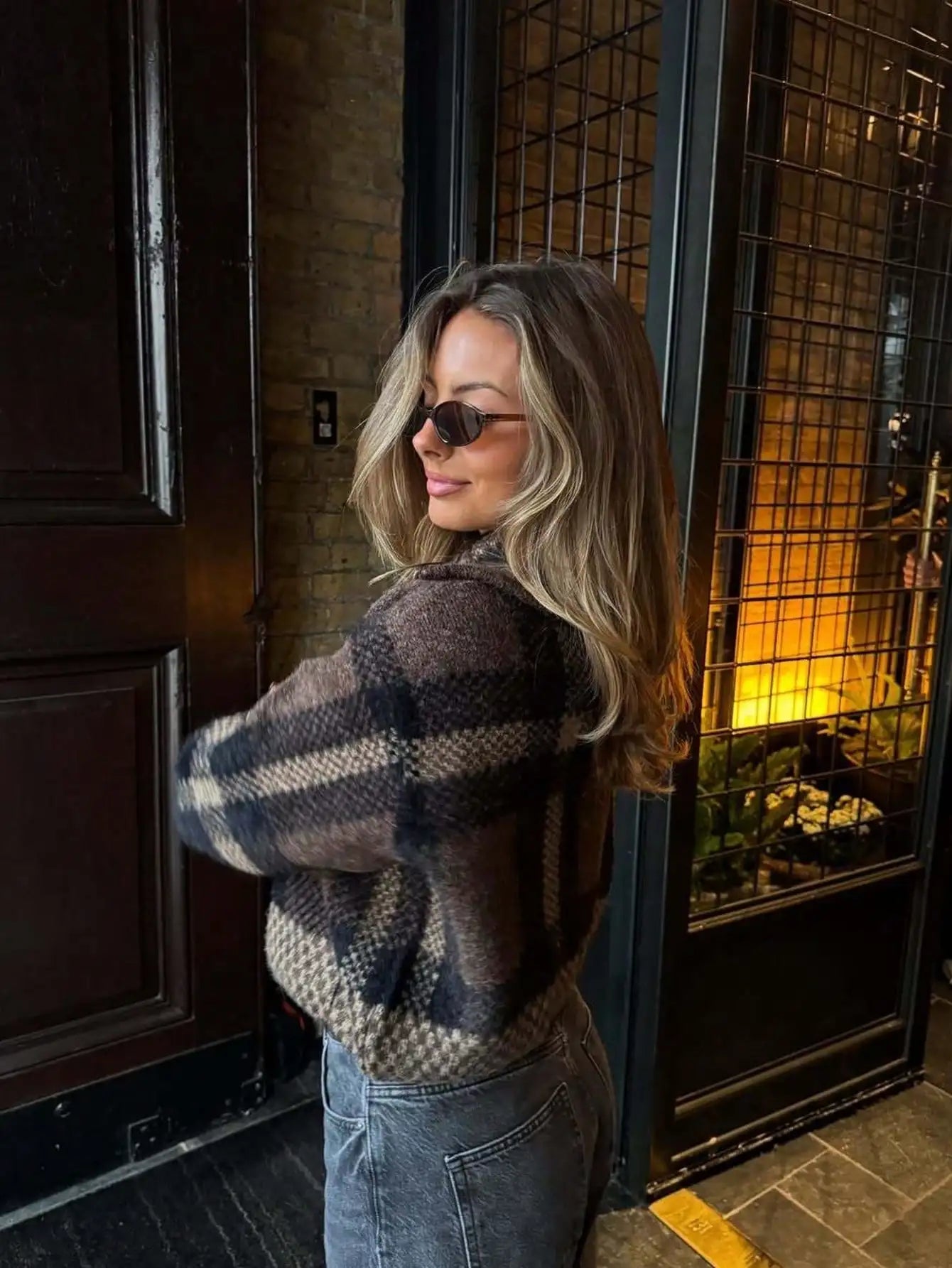 Jacques Vintage Plaid Knit Jacket