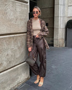 Camicia marrone oversize vintage secolo