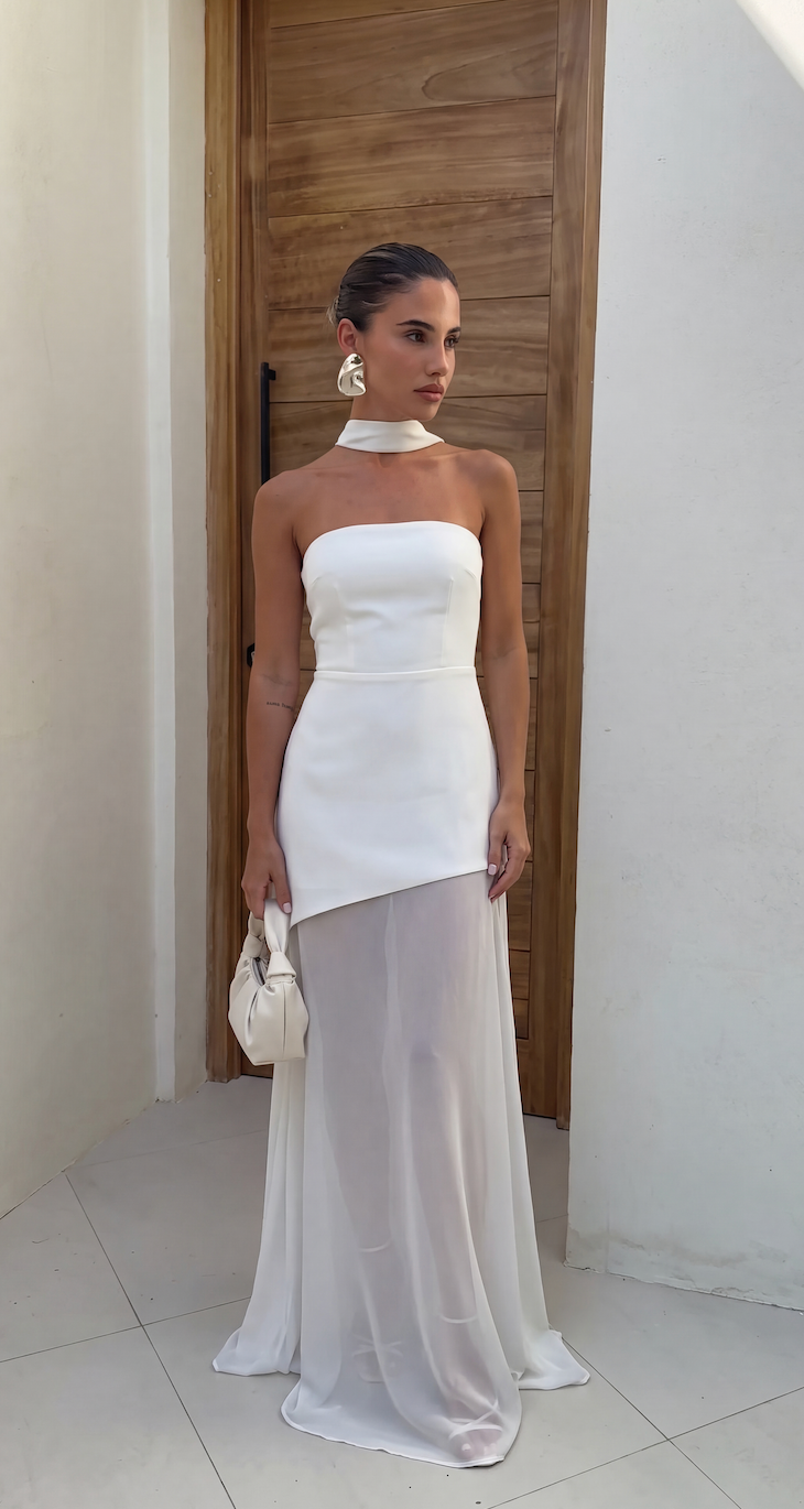 Valentine Asymmetric Maxi Dress colour