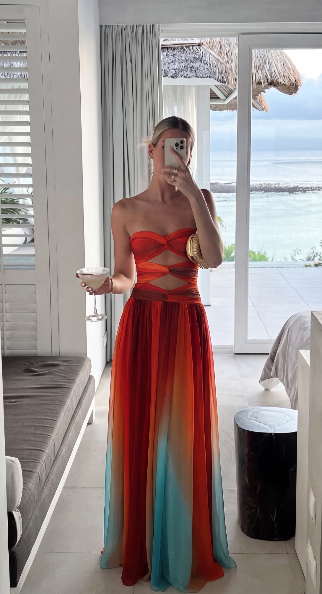 Lucile Knot Maxi Dress back