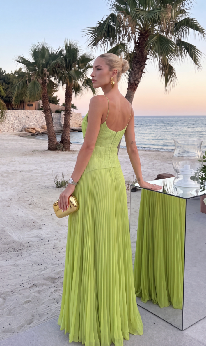 Perrine Crinkle Chiffon Maxi Dress detail