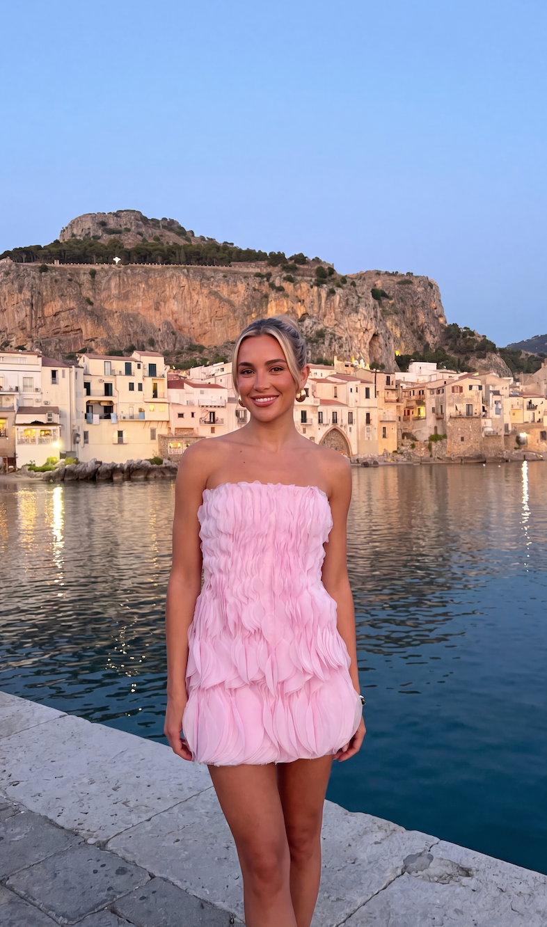 Christabel Chiffon Mini Dress side