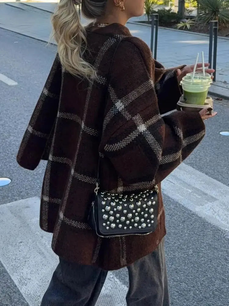 Jacques Vintage Plaid Scarf Jacket