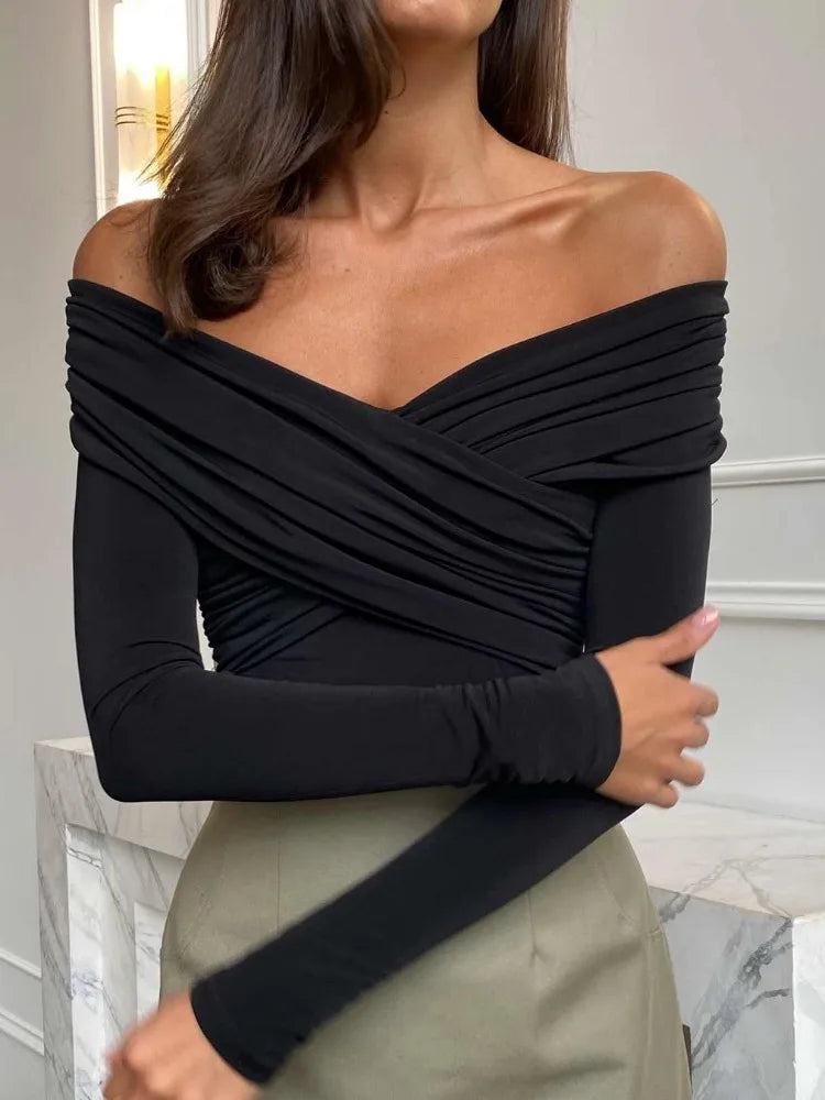 Kendall Crossed Off-Shoulder Top