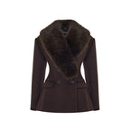 Banbury Faux Fur Collar Fitted Wool Coat - product