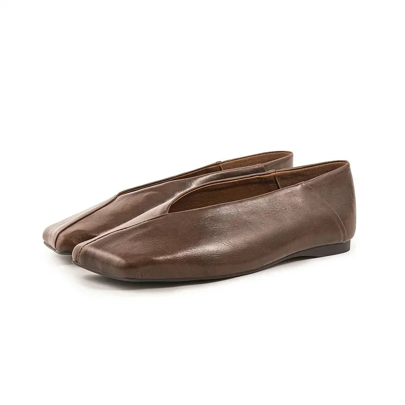 Moreno Italia Square-Toe Ballet Flats