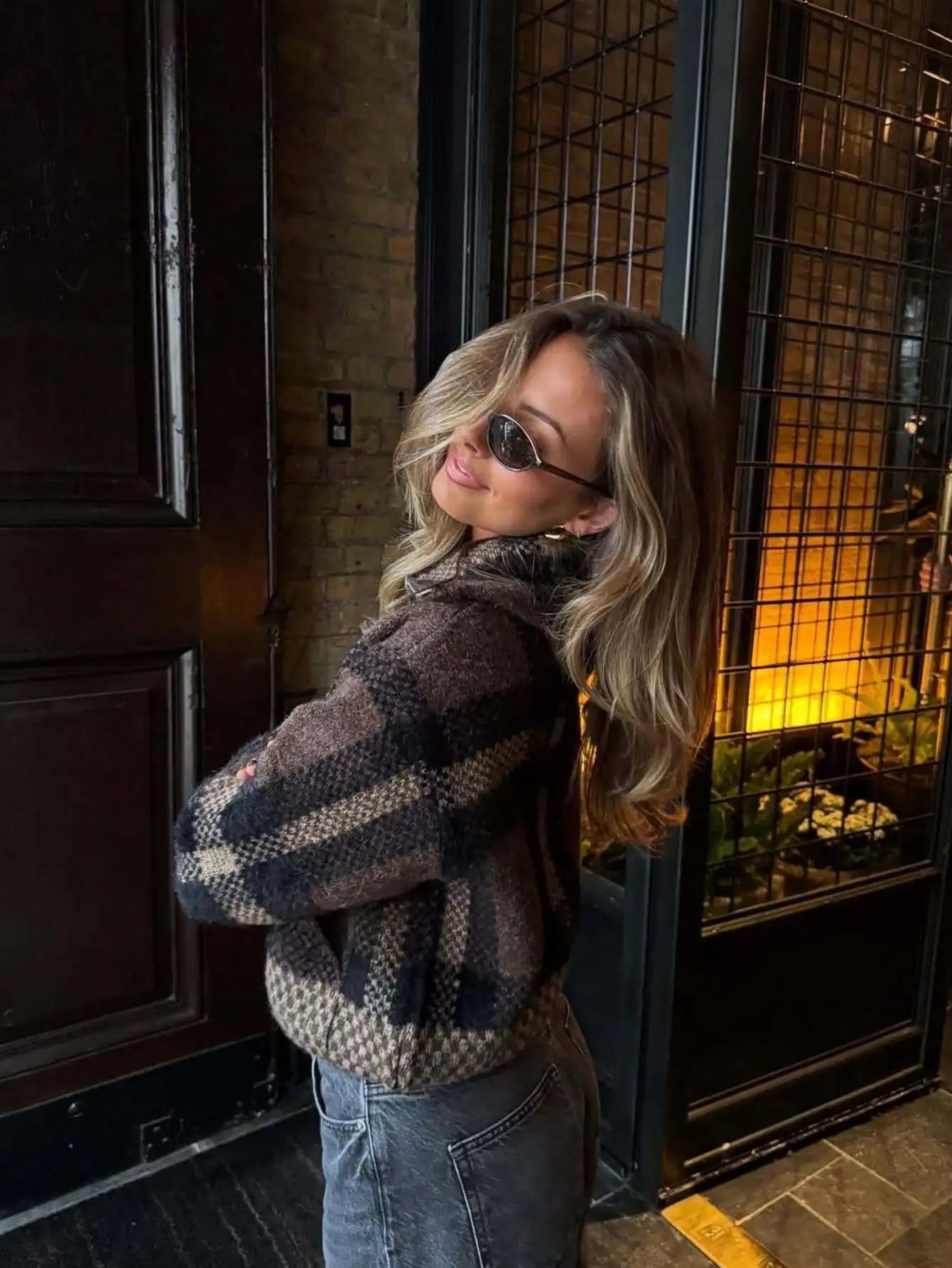 Jacques Vintage Plaid Knit Jacket