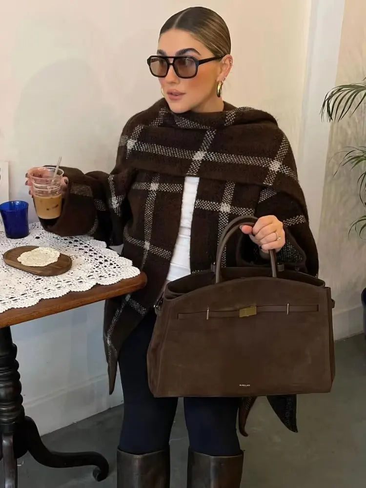 Jacques Vintage Plaid Scarf Jacket