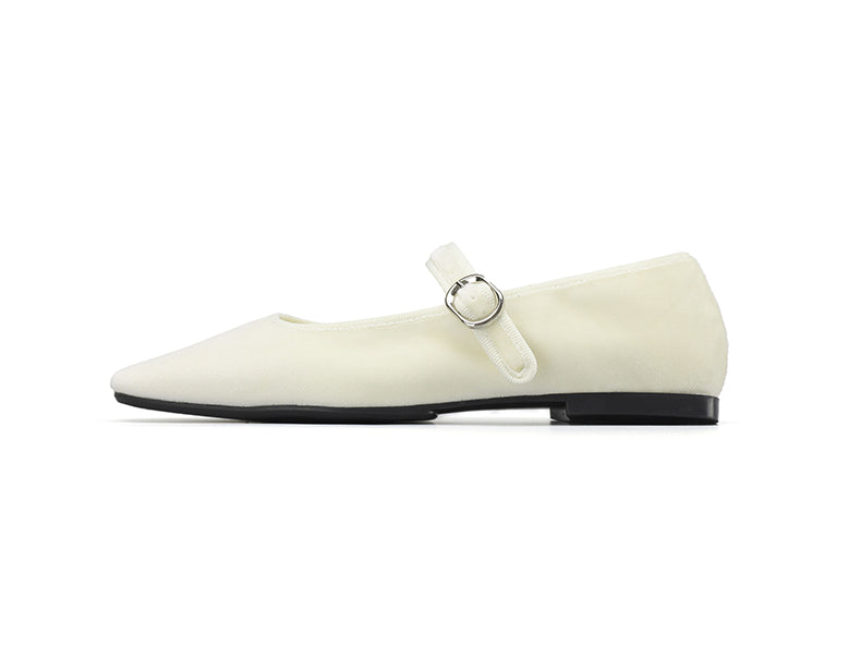 Aeden Paris Velvet Ballet Flats