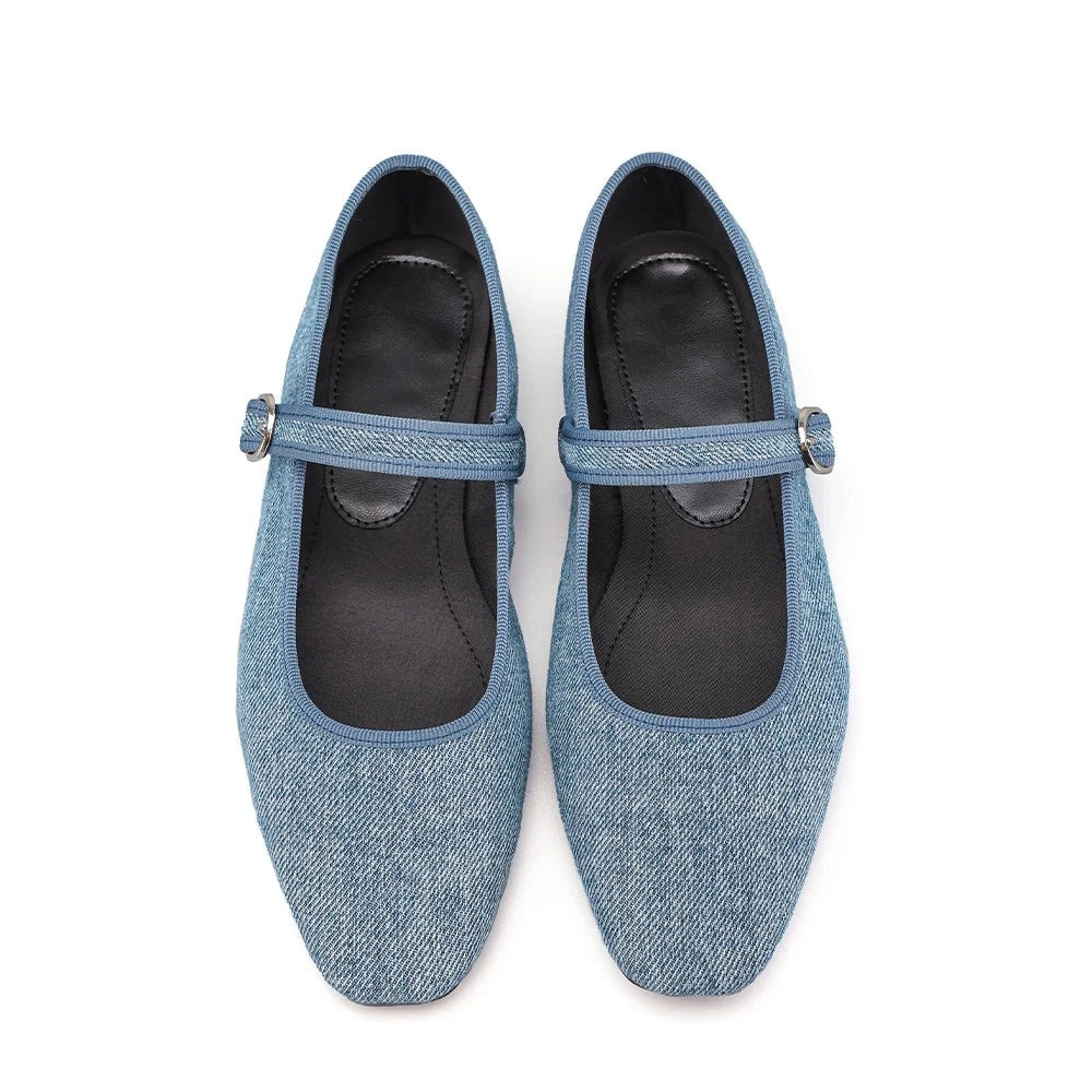 Aeden Paris Velvet Ballet Flats