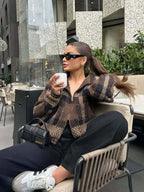 Jacques Vintage Plaid Knit Jacket