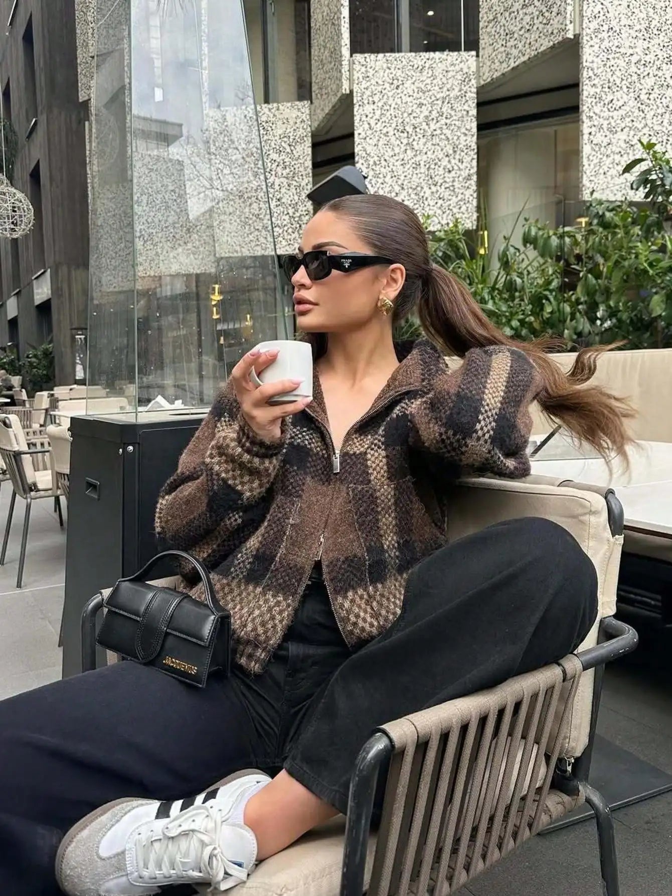 Jacques Vintage Plaid Knit Jacket