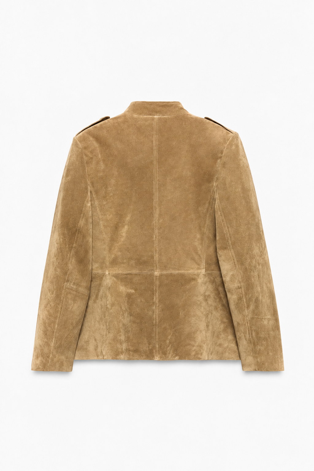 Banbury Military Suede Jacket in Camel – back