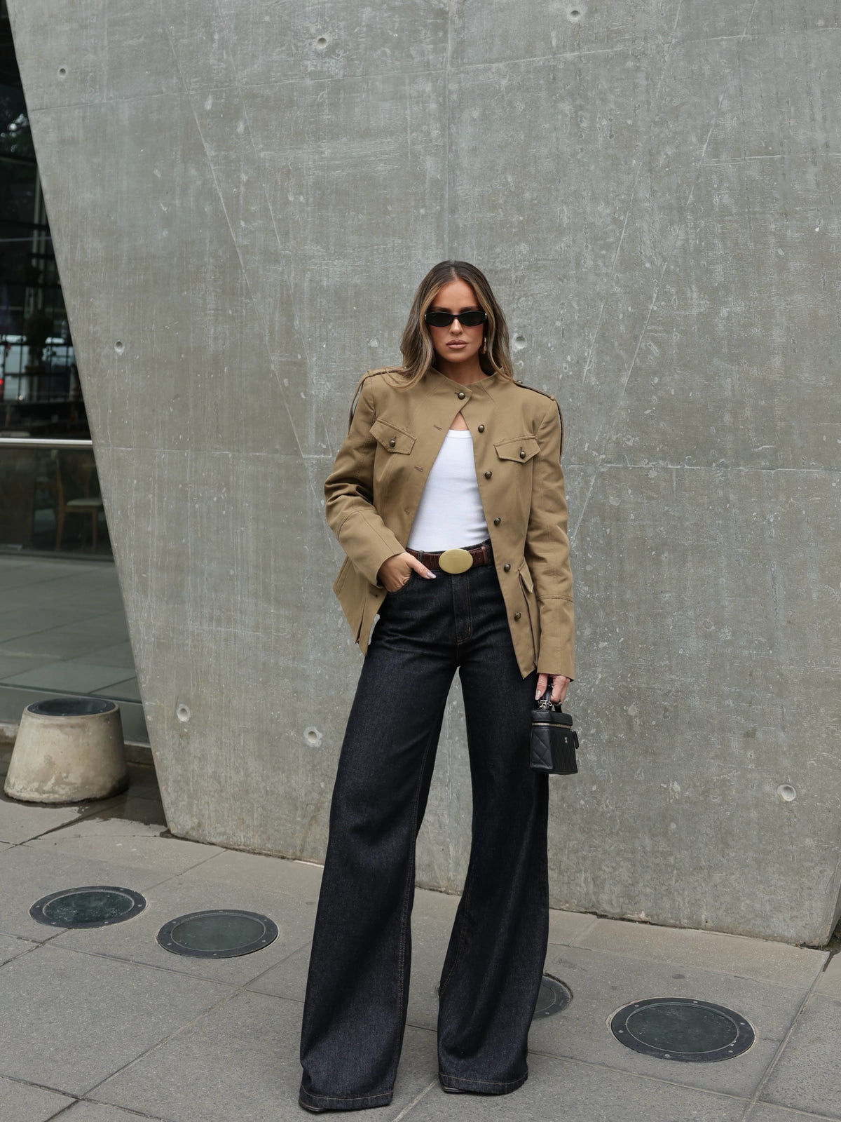 Banbury Safari Fitted Jacket in khaki