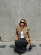 Banbury Safari Fitted Jacket in khaki