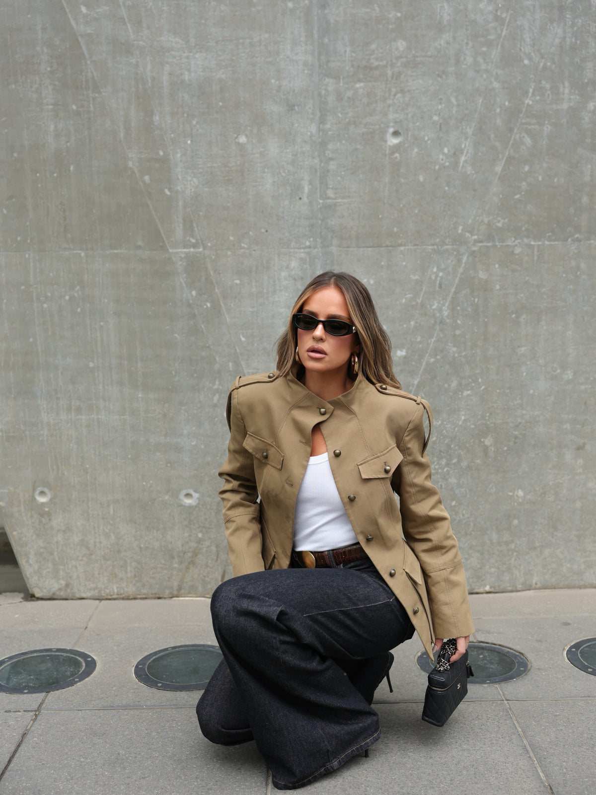 Banbury Safari Fitted Jacket in khaki