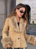 Banbury Suede Faux Fur Trim Jacket