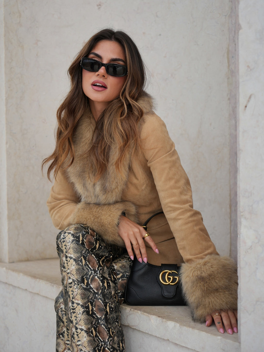 Banbury Suede Faux Fur Trim Jacket
