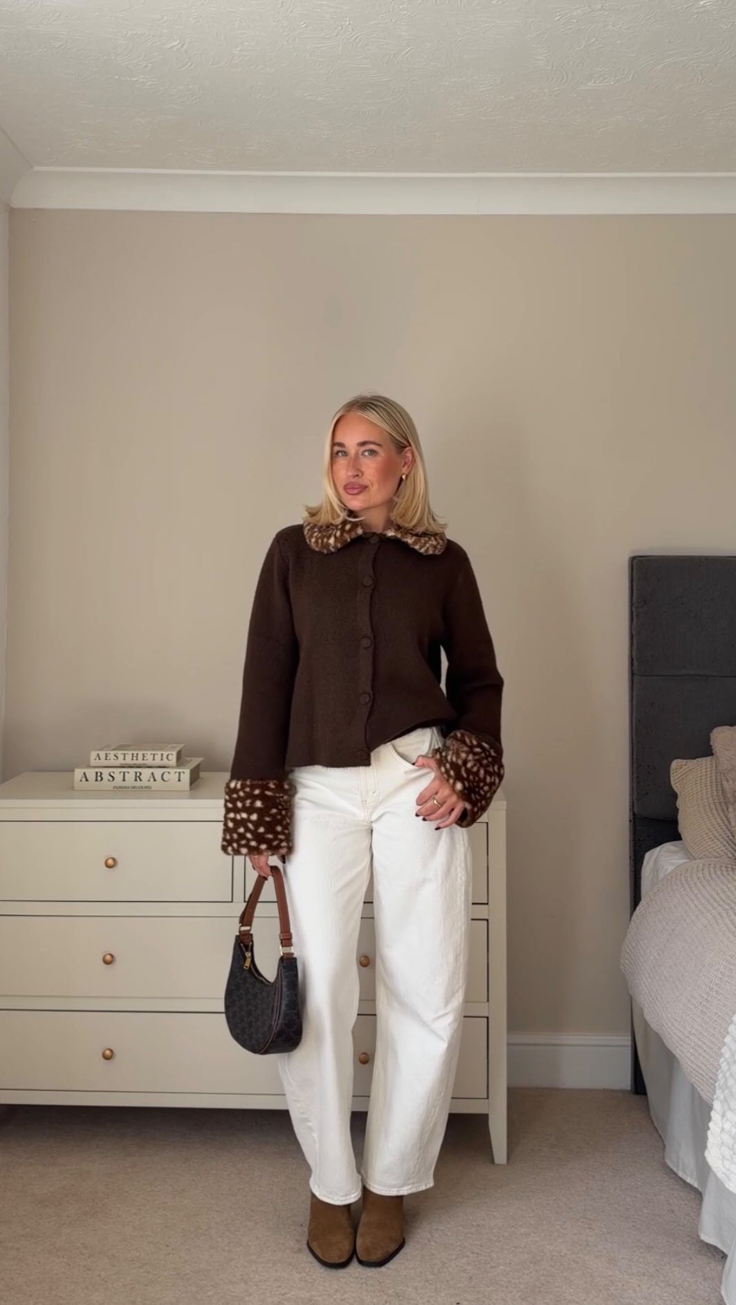 Ferryhill Faux Fur Bambi Cardigan