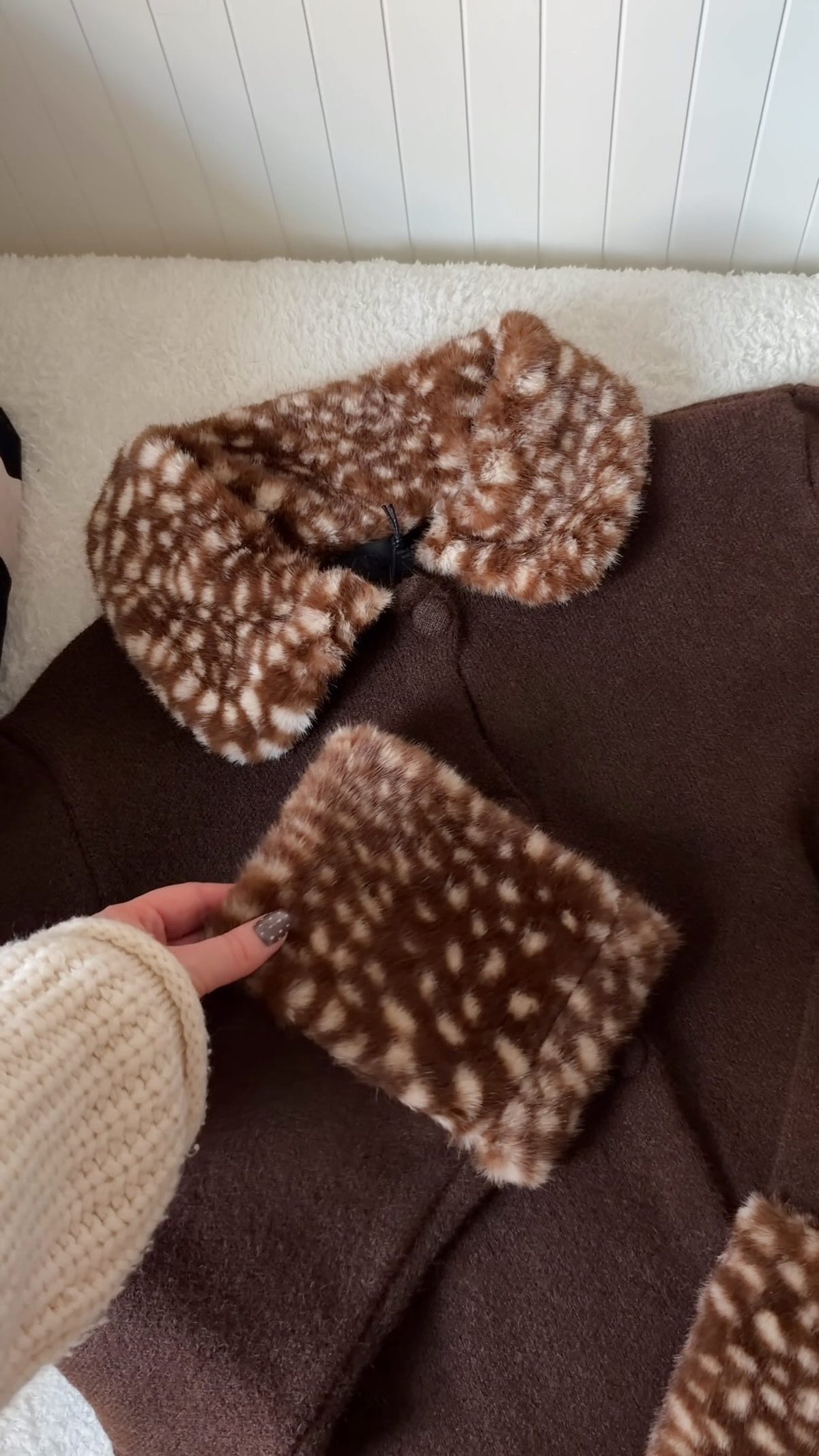 Ferryhill Faux Fur Bambi Cardigan