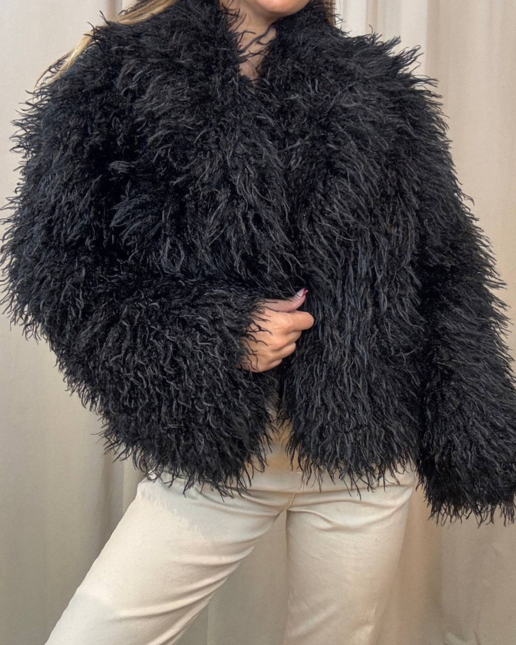 Ferryhill Fuzzy Faux Fur Coat