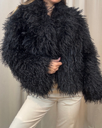 Ferryhill Fuzzy Faux Fur Coat