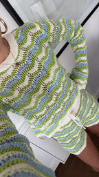 Kendall Crochet Knit Set – Green detail