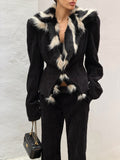 Kendall Faux Fur Trim Corduroy Jacket & Trouser Set