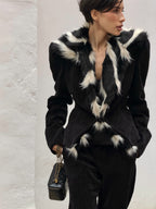 Kendall Faux Fur Trim Corduroy Jacket & Trouser Set