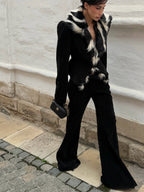 Kendall Faux Fur Trim Corduroy Jacket & Trouser Set