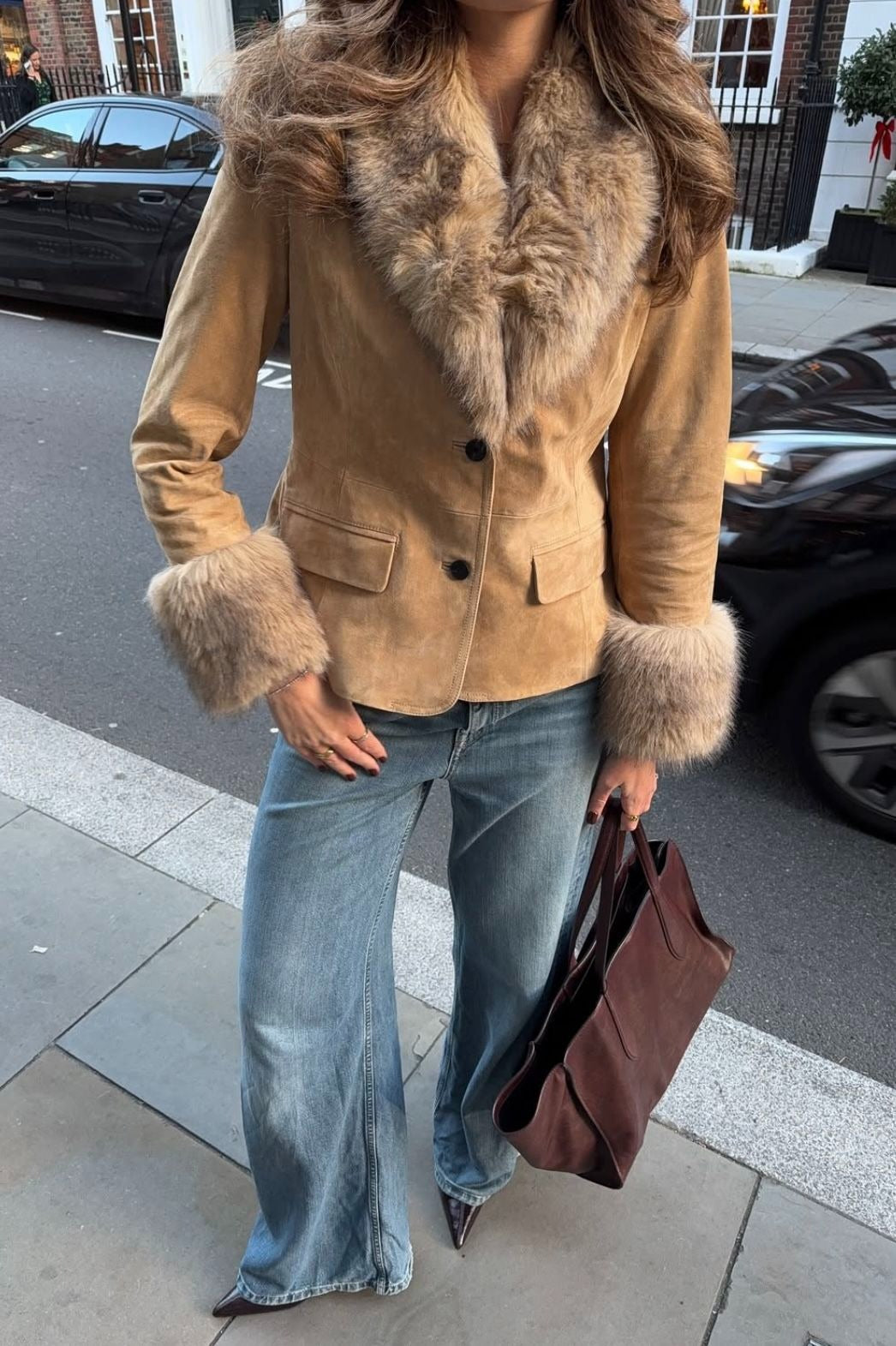 Banbury Suede Faux Fur Trim Jacket