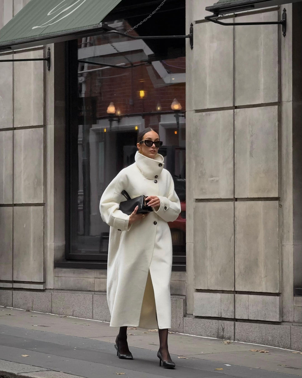 Diana Tricot Ivory Long Coat