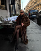 Ferryhill Brown Long Overcoat