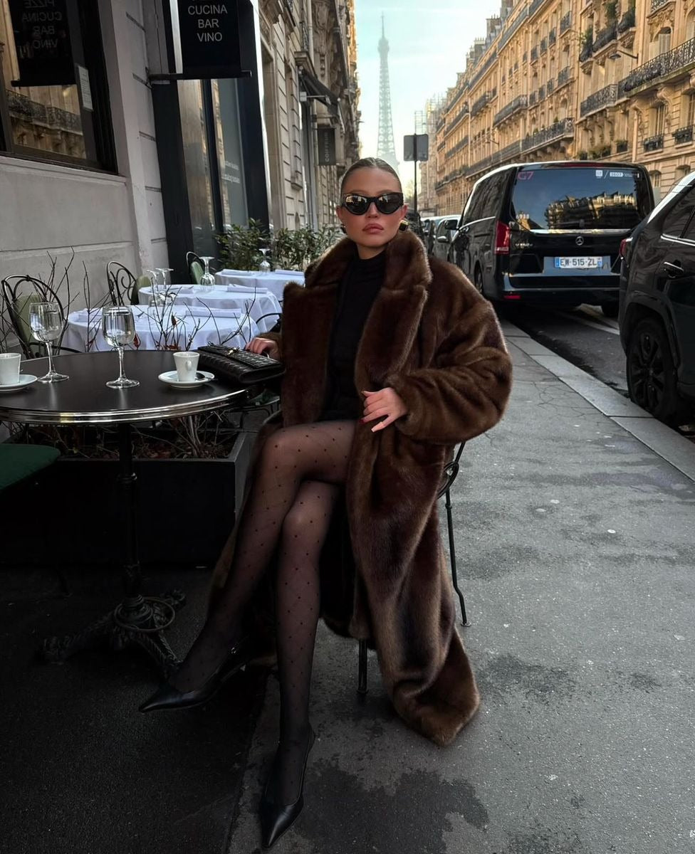 Ferryhill Brown Long Overcoat