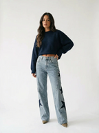 Vintage Century Wide-Leg Star Jeans
