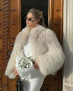 Ferryhill Fuzzy Faux Fur Coat