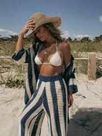 Camara Striped Crochet Co-Ord Set