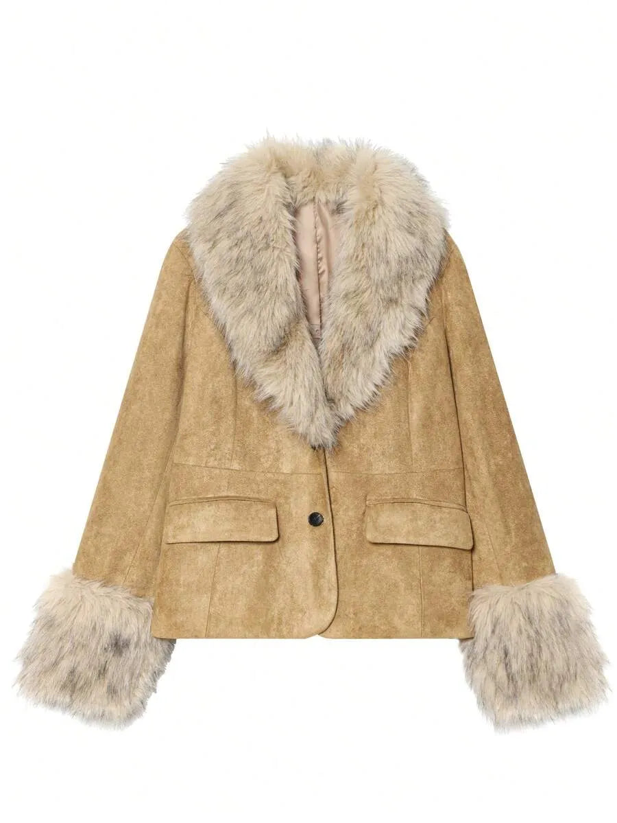 Banbury Suede Faux Fur Trim Jacket