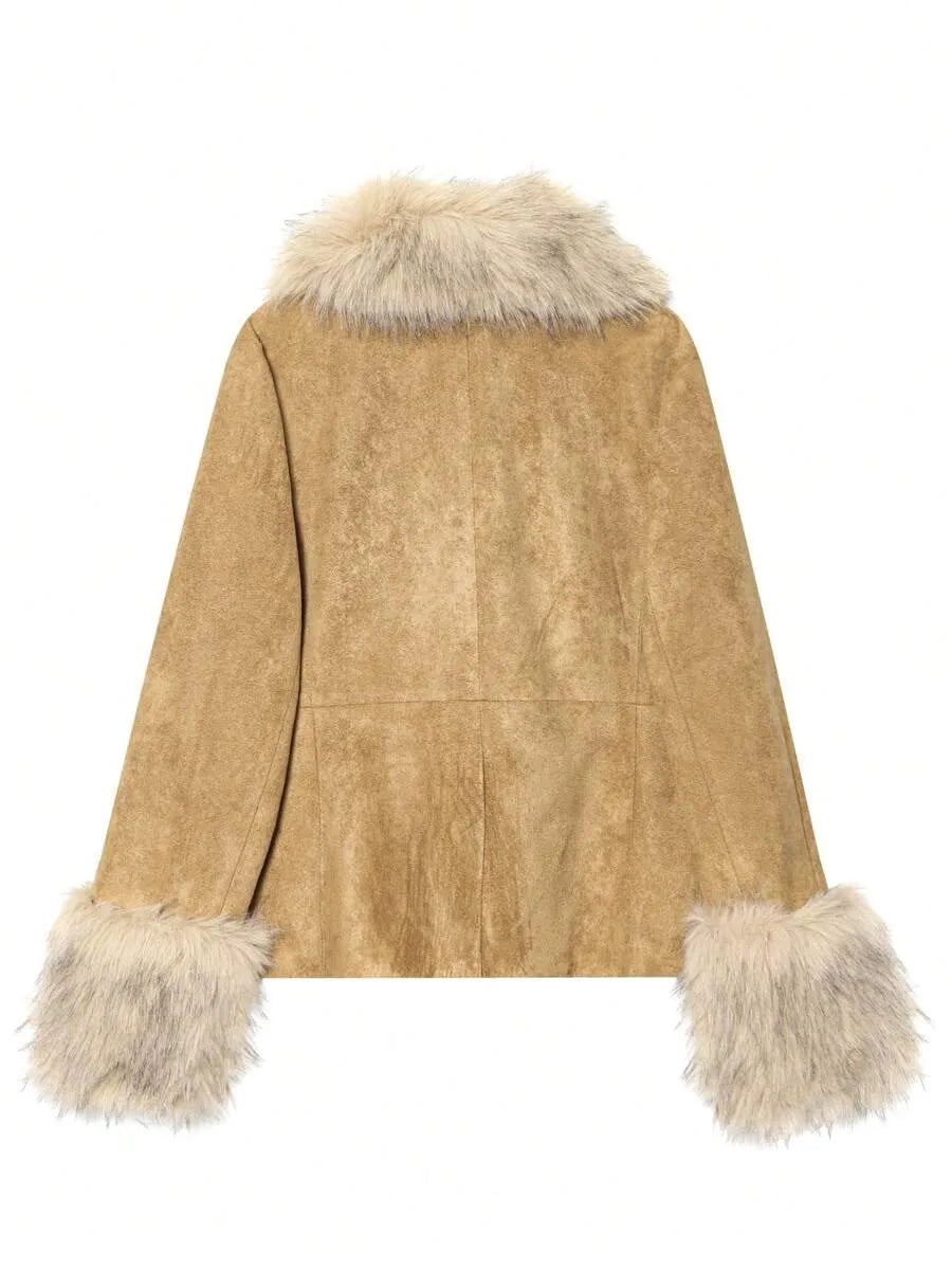 Banbury Suede Faux Fur Trim Jacket