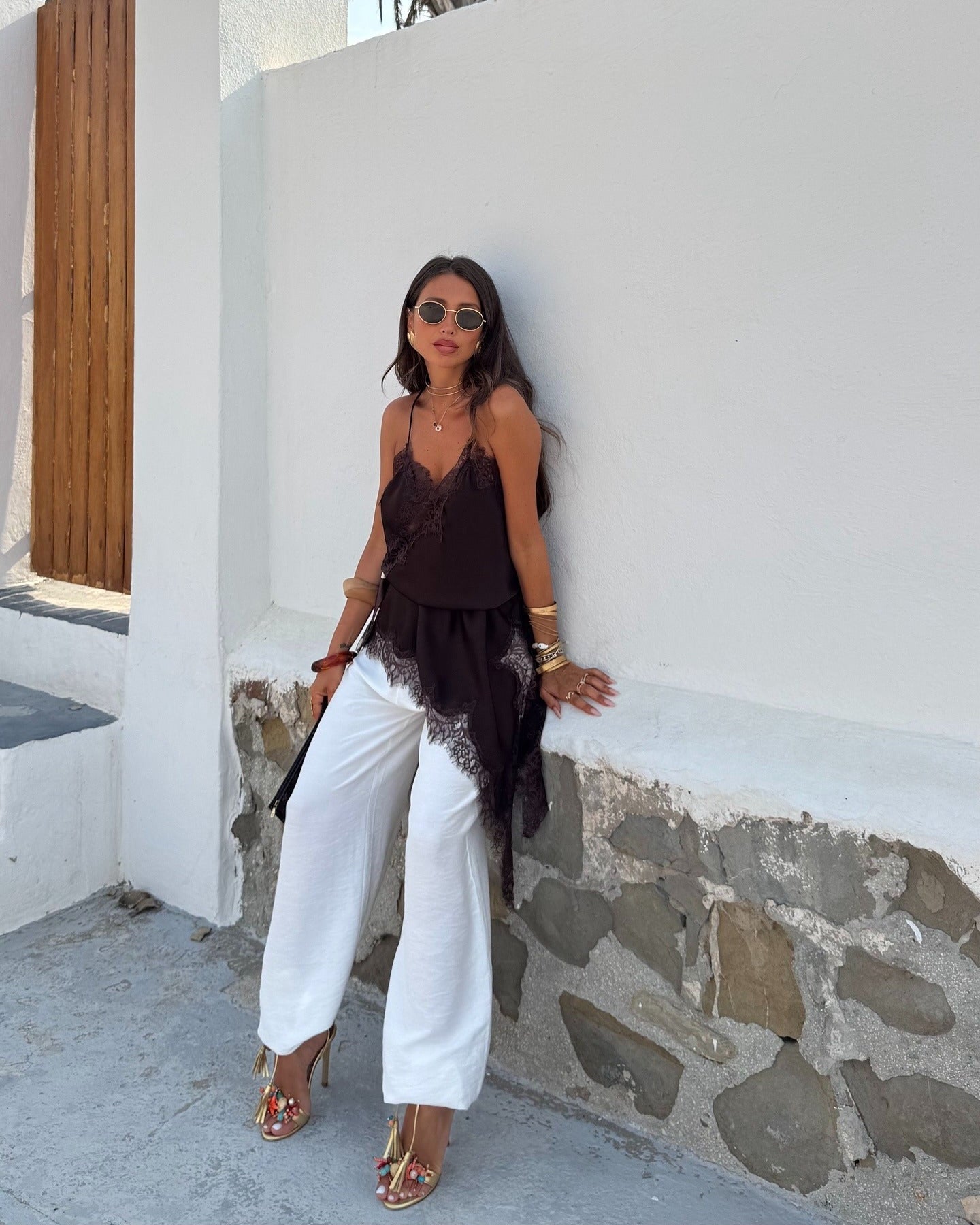 Kendall Asymmetric Lace Dress