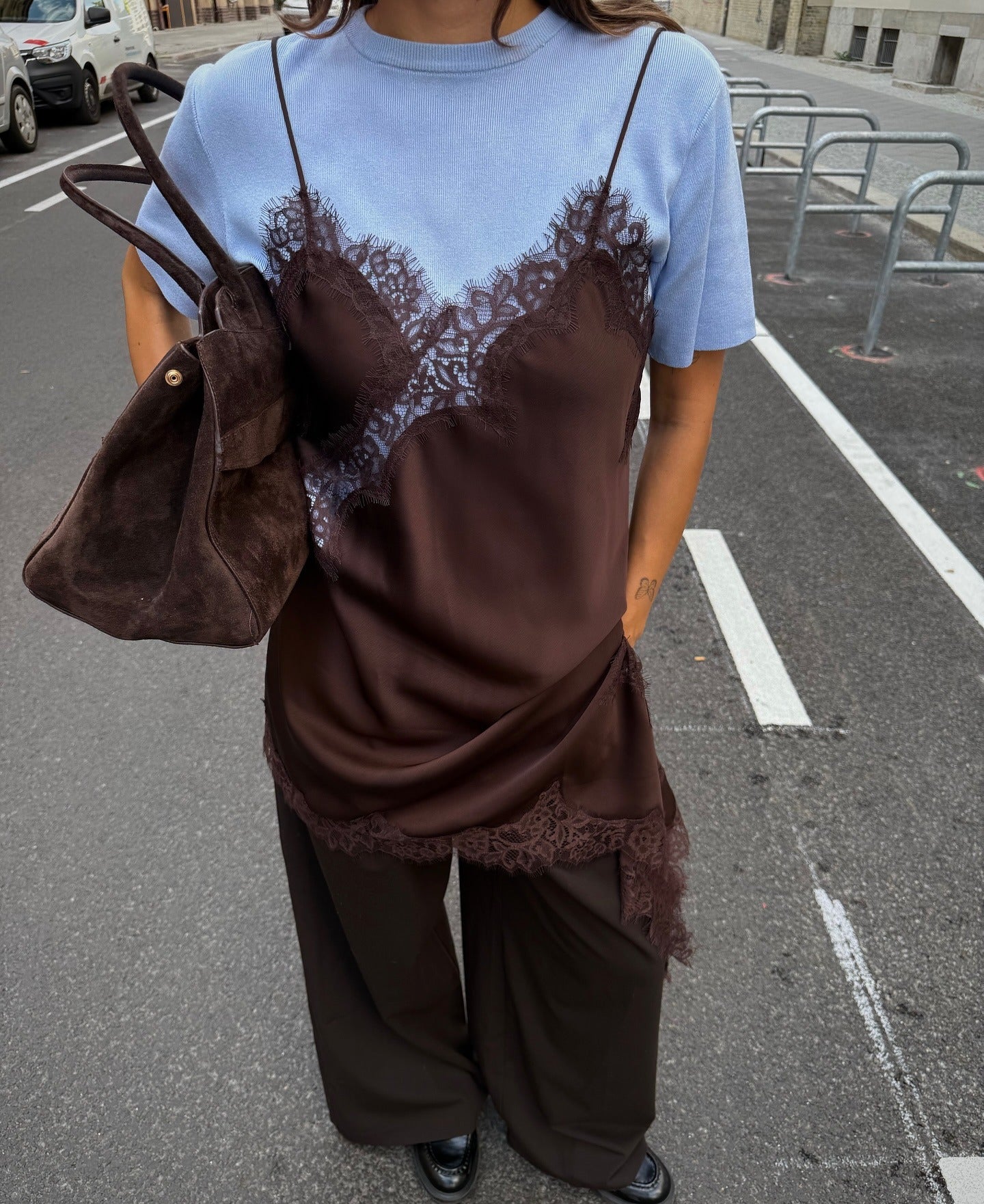 Kendall Asymmetric Lace Dress