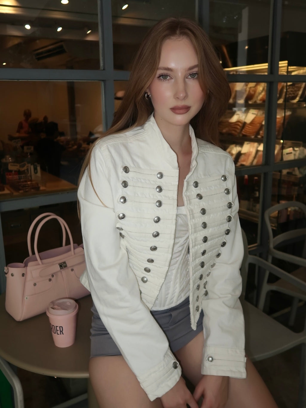 Vintage Century Cropped Napoleon Denim Jacket