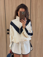 Maven Striped Windbreaker Set - jacket and shorts